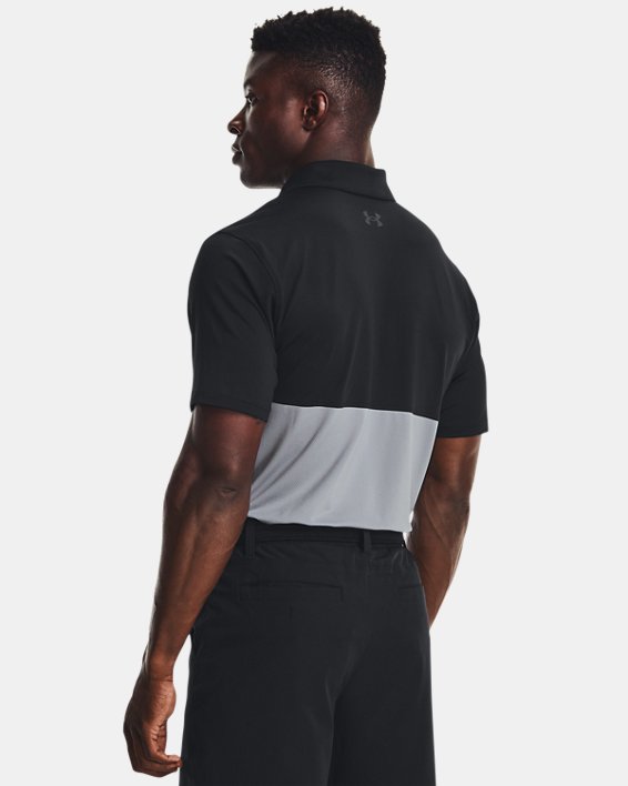 Men's UA Performance Blocked Polo in Black image number 1